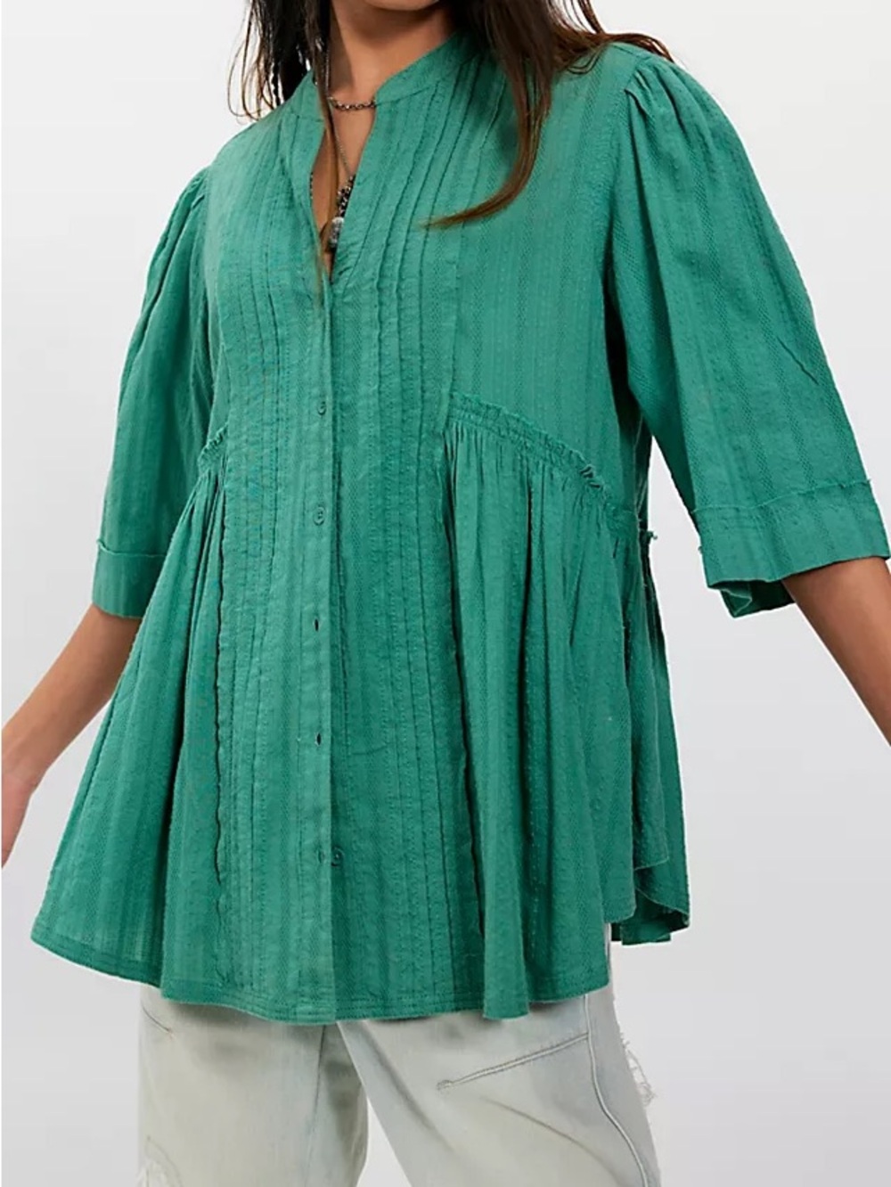 NWT We The Free Willow Button Down Tunic Top size XS